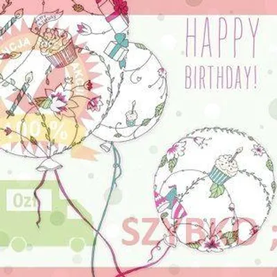 Produktbild von Swarovski-Karte „Quadrat“ – Geburtstag mit Luftballons – Clear Creations