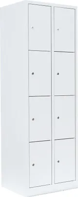 Produktbild von Schließfachschrank Wertfachschrank Fächerschrank Spind 8 Fächer Weiß 520427