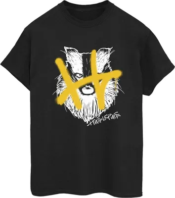 Produktbild von Harry Potter - "Hufflepuff" T-Shirt für Damen BI28194 (S) (Schwarz)