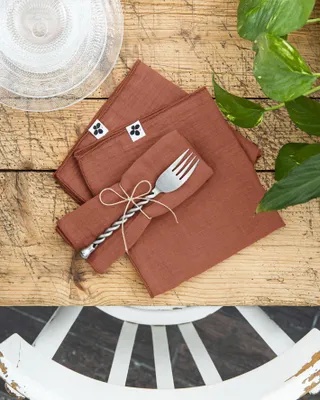 Produktbild von 3 Servietten 40 x 40 cm GAÏA Terrakotta