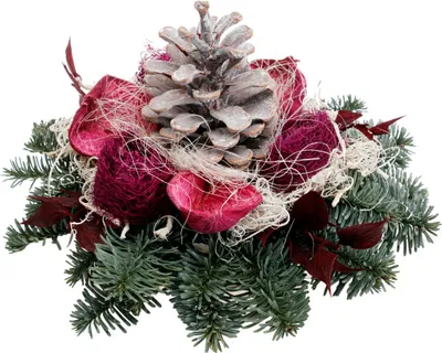 Produktbild von Grabgesteck für Urnengrab Nobilis D20cm rund brombeer CreaFlor Home