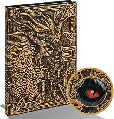 Produktbild von ANTCOOL 3D-Tagebuch, Notizbuch, Fantasy-Leder, Vintage-Tagebuch, geeignet für Dungeons and Dragons, RPG-Player, Antik-Notizblock, A5, Reisetagebuch für Männer, Jungen und Kinder, Drachenliebhaber