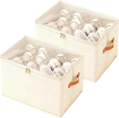 Obrázek produktu pro Organizéry na boty, 2 kusy, stohovatelné krabice na boty s víkem, rozměry 43 x 32 x 31 cm, průhledné, vhodné do skříní