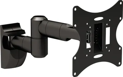 A black TV wall mount is shown against a white background.