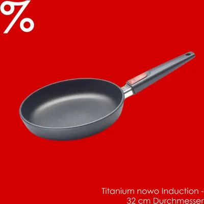 Produktbild von Woll Titanium NOWO 1726IL Bratpfanne, 26 cm max. Durchmesser, Gusseisen/Gussaluminium, Induktionsherd-geeignet, Antihaftbeschichtung