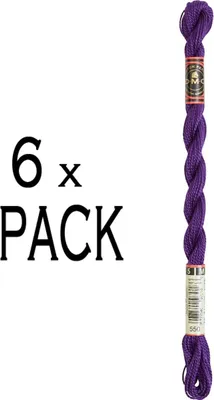 Produktbild von 6 Stück DMC Perlbaumwolle, Größe 5, 15 Meter, Farbe 115AR/5-550