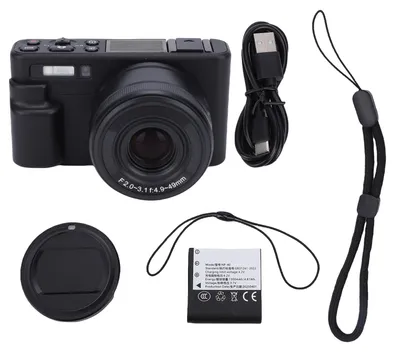 Productafbeelding van Digitale camera, 5K HD, optische zoom, automatische scherpstelling, 2,8 inch scherm, 180-graden draaibaar scherm, geschikt voor fotografie, vlogs, opnames, contentcreatie en live-streaming