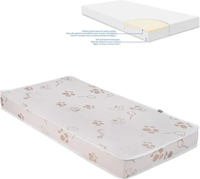 Produktbild von Kikkaboo Babybett-Matratze Memory Comfort, 120 x 60 x 12 cm Bindungsveredelung pink
