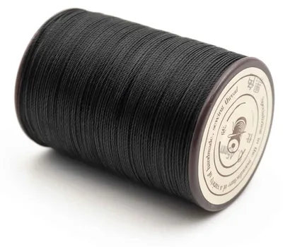 Produktbild von Vintageparts Polyesterkordel gewachst schwarz 0,55 mm 120 m