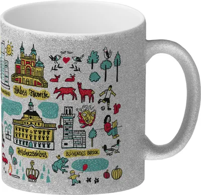 Produktbild von Ludwigsburg Wimmelbild Glitzer-Kaffeebecher - Ludwigsburg