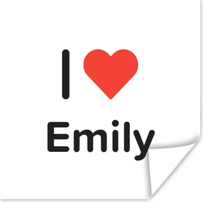 Produktbild von MuchoWow® Poster Ich liebe - Emily - Mädchen 50x50 cm - Wohnzimmerdekoration