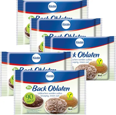 Produktbild von Küchle runde Back Oblaten Ø90mm 26g - Makronen bleiben innen zart (5er Pack)