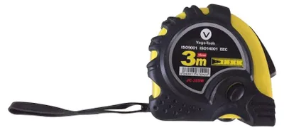 Zdjęcie produktu dla Miarka zwijana, szerokość 16 mm, długość 3 m, dwa przyciski blokujące, 1 szt.