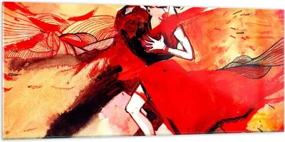 Produktbild von Bilder auf glas - tanzen sie - 120x50cm - Glasbilder - Wandbilder - Bilder - Kunstdruck - zum Aufhängen bereit - Wanddekoration aus Glas - Glas Bilder - Wandbild auf Glas - Einteilig - GAB120x50-3731