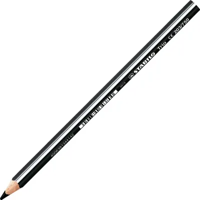 Image de Crayon de couleur triangulaire - STABILO Trio épais - crayon simple - noir