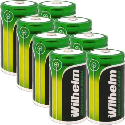 Produktbild von NiMh Akku D-Zelle mit 9000 mAh Kapazität, ø 32,5 x 62,5 mm, 8 Stück