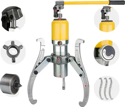 Zdjęcie produktu dla Ściągacz hydrauliczny, udźwig 20 ton, uniwersalna konstrukcja, kolor żółty
