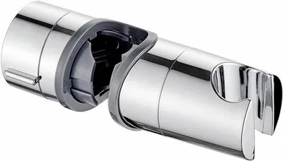 Zdjęcie produktu dla Uchwyt prysznicowy – regulowany – chromowany – Ręczna głowica prysznicowa – Uniwersalny – Do drążka prysznicowego – Łatwy montaż