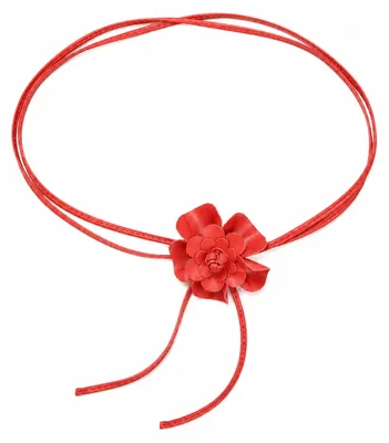 Produktbild von Bindegürtel Blüte Lederband mit echt Leder Blüte von collezione alessandro
