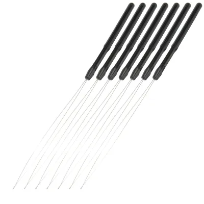 Image de enfile-aiguille 7 pièces pour extensions de cheveux, léger, pratique, outils d'extension de cheveux en plastique pour la maison, le barbershop