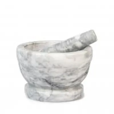 Immagine prodotto di H&H Mortaio In Marmo Bianco Con Pestello Cm 18