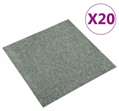 Produktbild von vidaXL Teppich 20 pcs Grün 50 x 50 cm 100% Polypropylen