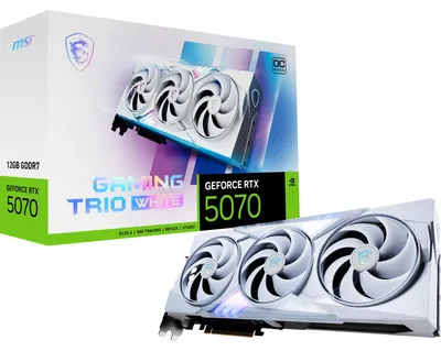 Produktbild von MSI GAMING GeForce RTX 5070 12G TRIO OC WHITE NVIDIA 12 GB GDDR7