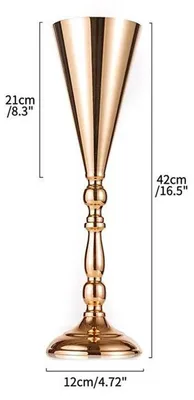 Produktbild von Goldschalen-Set für Tischdekoration, 12x42cm, für Jubiläumsfeiern, Partys, Geburtstage