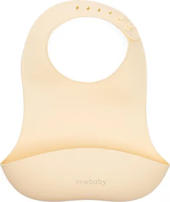 Zdjęcie produktu dla Śliniak silikonowy New Baby beżowy