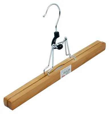 Obrázok produktu pre Drevené vešiaky s kovovou sponou 30 cm