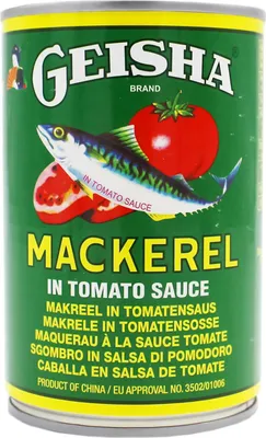Produktbild von Geisha Makrele in Tomatensoße 425g