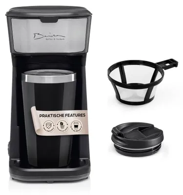 Immagine prodotto di BARISTA: Macchina per caffè espresso, macchina per caffè singolo, 1 tazza da asporto, filtro per caffè
