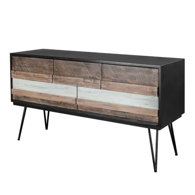 Zdjęcie produktu dla Komody OXM Adesso czarny / akacja / biały 150 x 80 x 45 cm, drewniane