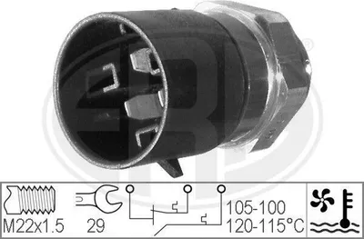Produktbild von ERA 330220 Temperaturschalter Kühlerlüfter Thermoschalter für OPEL Corsa B Schrägheck (S93) Astra F CC (T92) Omega B Limousine (V94) Calibra A (C89)