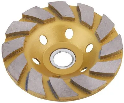 Produktbild von Diamantschleifscheibe 10cm 6Loch Gold für Marmor Beton
