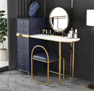 Produktbild von Schminktisch Hocker Komplett Set Kommode Schlafzimmer Neu 2tlg. Konsole Garnitur