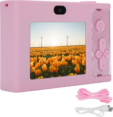Produktbild von 48MP 1080P Digitalkamera HD Dual-Objektiv Autofokus kompakte kleine Kamera Multi Zoom Vlog Selfie Kamera 2,4-Zoll-Bildschirm für Jungen Mädchen Studenten Rosa