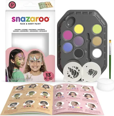 Produktbild von SNAZAROO Set mit 8 Gesichtsmalfarben - Einhörner und Schmetterlinge