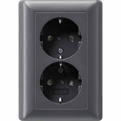 Produktbild von Gira Schuko-Doppelst.dose anth 078328