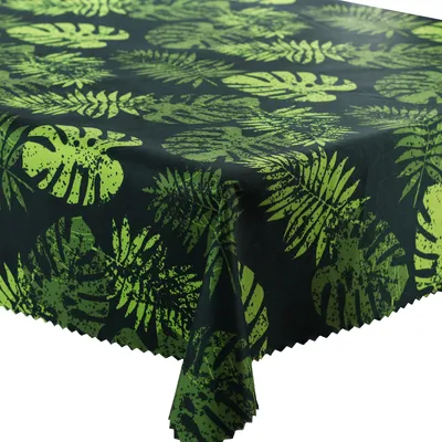 Produktbild von Wasserdichte Polyester Gartentischdecke Monstera-Blatt 140x140 cm