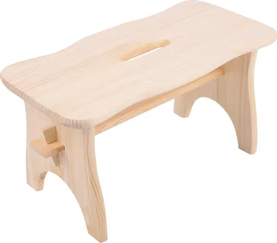 Produktbild von Creative Deco Holz Hocker | 38 x 19 x 21 cm | Tritthocker Blumenhocker Toilettenhocker Holzbank Schemel Kinderhocher Fußhocker Fußbank | Fußauflagen Stuhl Kiefernholz