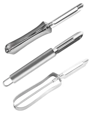 3 Edelstahl-Sparschäler, multifunktional, für Obst und Gemüse