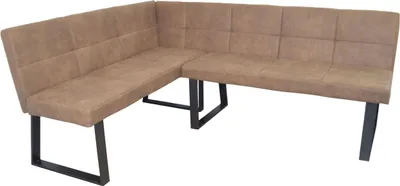 Produktbild von Polstereckbank (Kurzer Schenkel Links) 150x190 cm Schwarz/Braun
