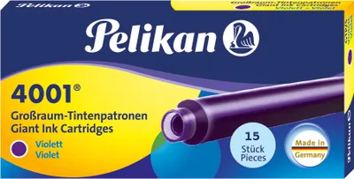 Produktbild von 15 Pelikan Großraum Tintenpatronen 4001® / Füllerpatronen / Farbe: violett