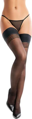 Produktbild von Elegante Schwarze Halterlose Strümpfe mit Spitze 5542
