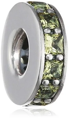 Produktbild von PANDORA Damen-Bead Olivgrüne Unendlichkeit 925 Silber Kristall grün - 791724NLG