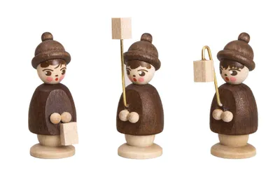 Produktbild von Miniaturfiguren 3 Laternenkinder bunt Höhe 3,7cm NEU
