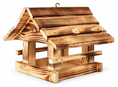 Productafbeelding van Middenformaat vogelhuis, bergstijl, gebakken, 26 x 24 x 20 cm