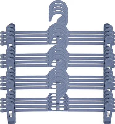Produktbild von 16x Hosenbügel Kleiderbügel Klammerbügel Rockbügel Klemmbügel Hosenspanner Clipbügel
