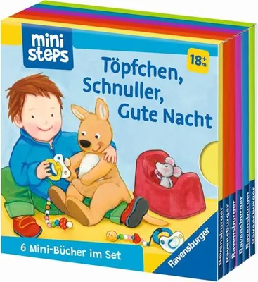 Produktbild von ministeps: Mein erster Bücher-Würfel: Töpfchen, Schnuller, Gute Nacht (Bücher-Set)